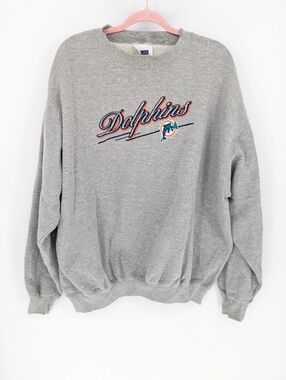 Vintage Miami Dolphins Crewneck Sweatshirt 90s CSA Embroidered Mens Size XL